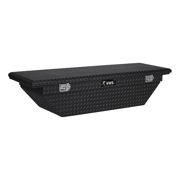 Uws 69IN ALUMINUM SINGLE LID CROSSOVER TOOLBOX LOW PROFILE ANGLED BLACK TBS-69-A-LP-BLK